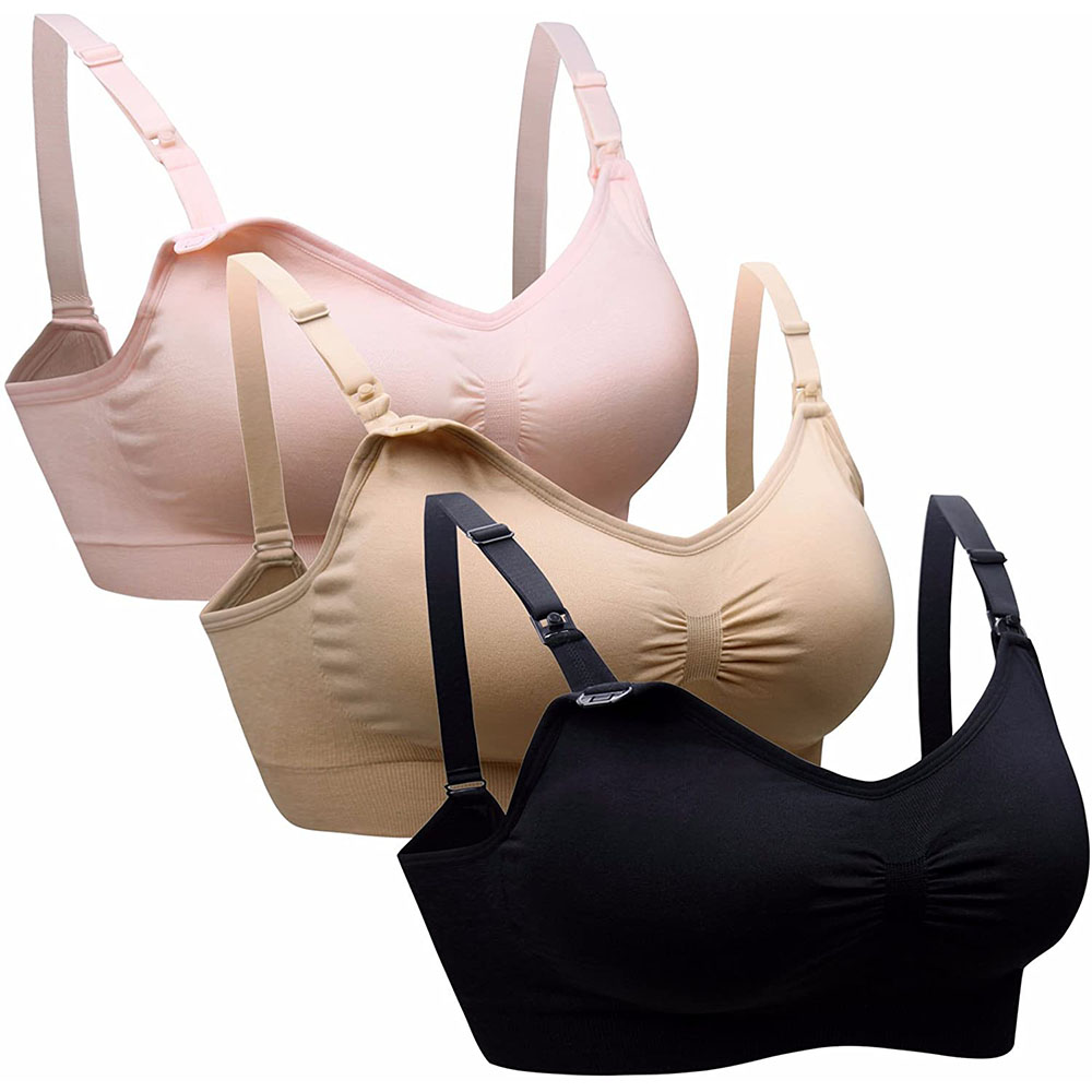 Nursing Bra Clip - Damen Mutterschafts-Still-BH mütterlicher nahtloser Clip-Down-Push-Up-Schlaf-Bra lette