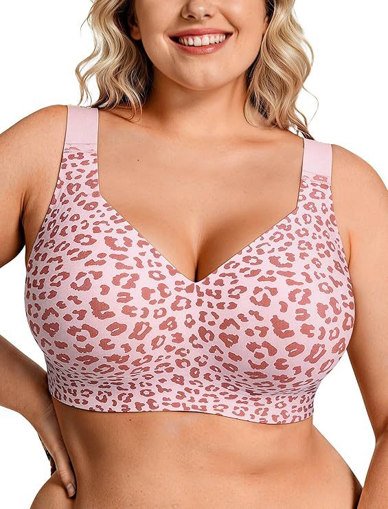 Underwire Bra Padded - Übergrößen Wireless Jelly BH für Damen,