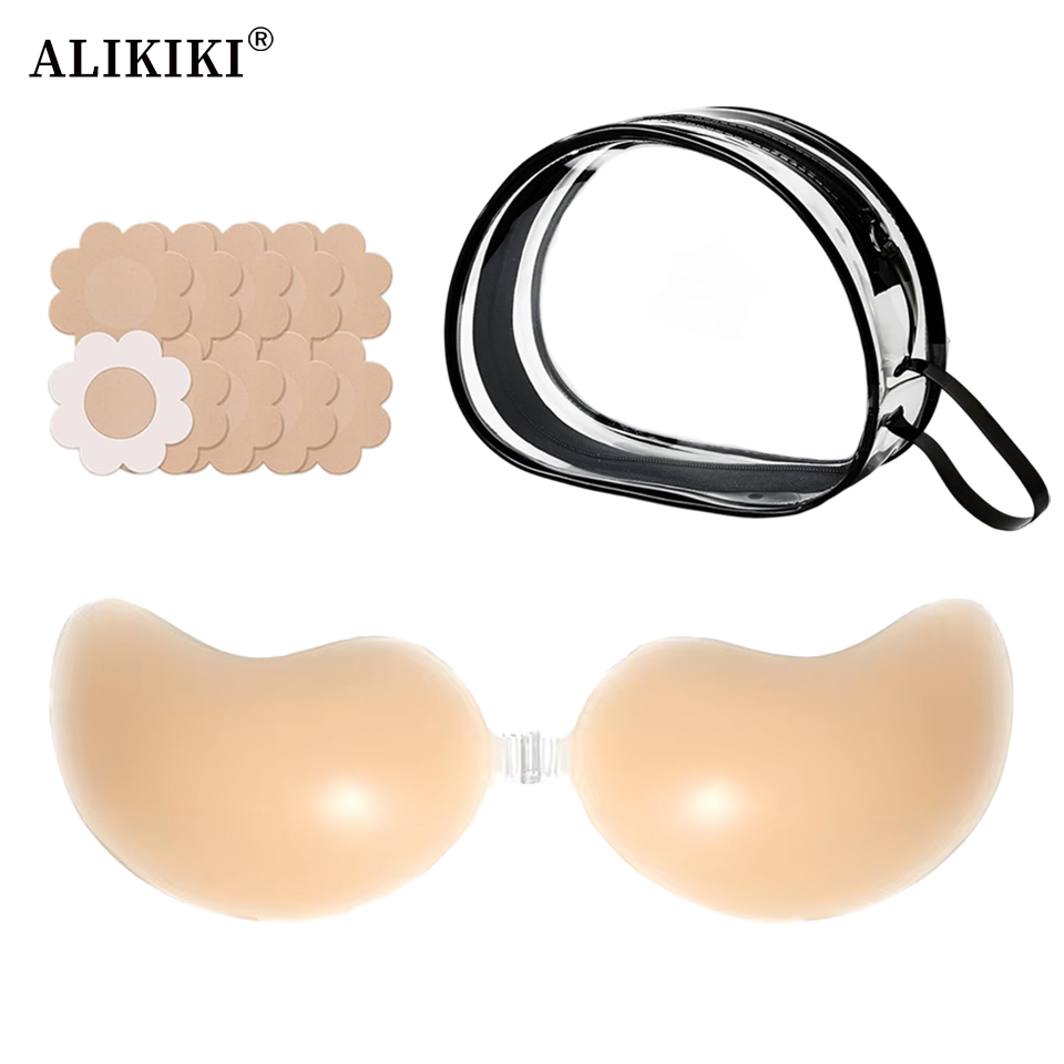 Backless Bra Sticky - Unsichtbarer Klebe-BH und Nippelabdeckungen Set Wiederverwendbarer
