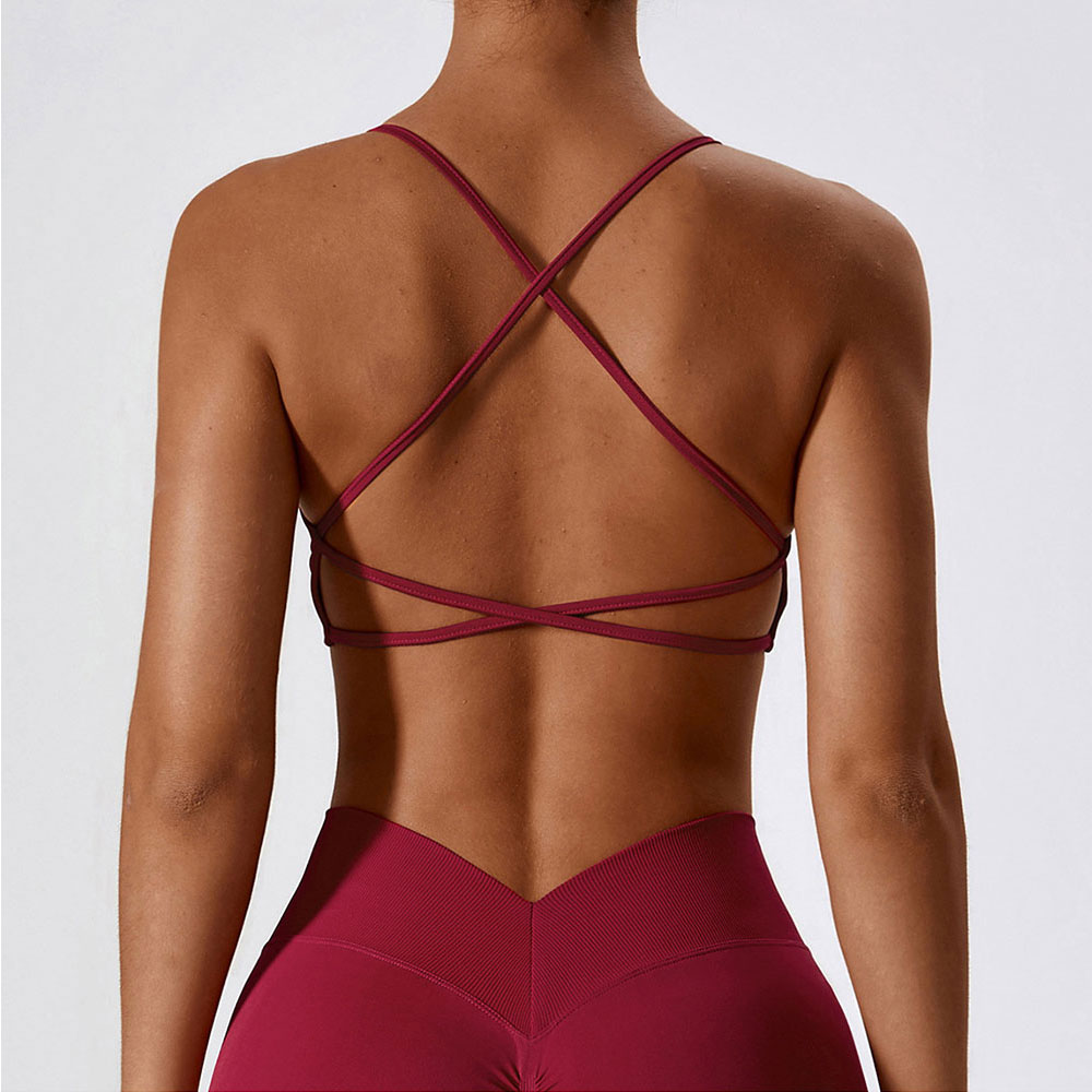 Sports Bra Racerback - Frauen Cross Strap Sport-Bh Frauen Push-Up