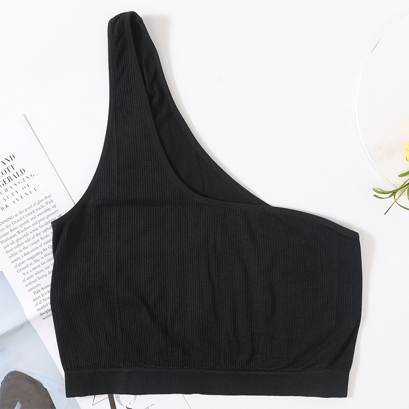 Eine Schulter Tank Tops Frauen – T Shirt Bra Seamless Bewertung und Preis